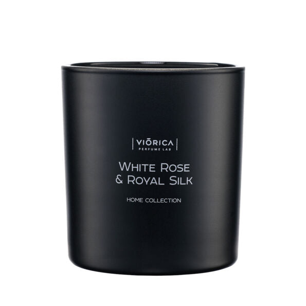 Scented Soy Wax Candle “White Rose & Royal Silk”