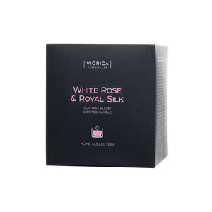 Scented Soy Wax Candle “White Rose & Royal Silk”