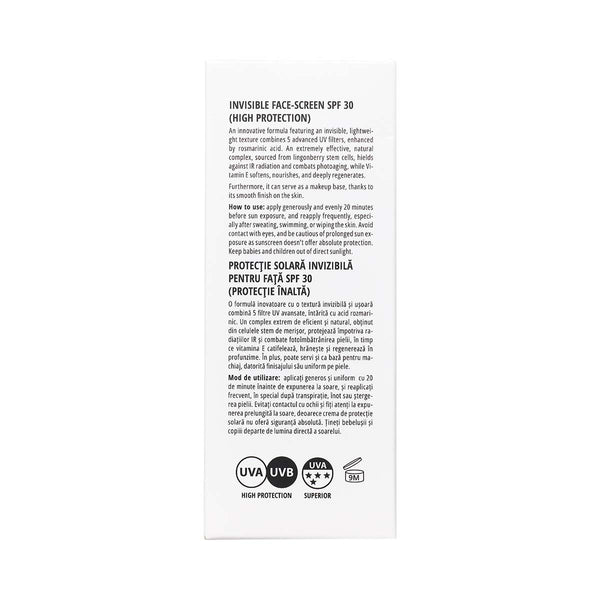 Invisible Sun Protection for Face SPF 30, Viorica Solar
