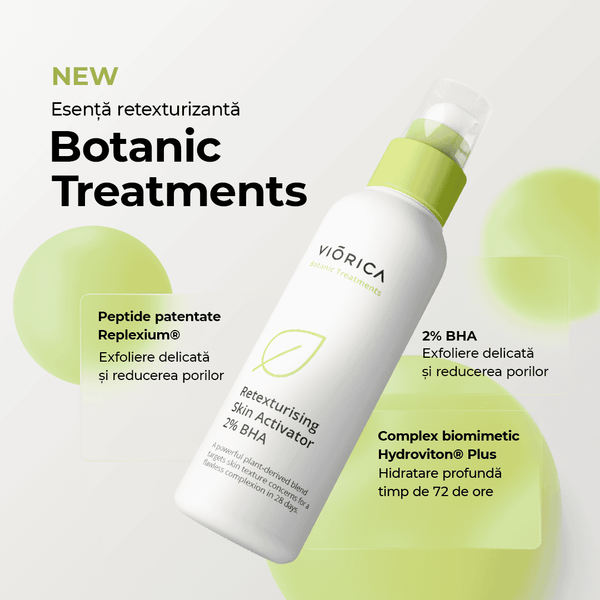 Esenţă retexturizantă cu peptide şi 2% BHA, Botanic Treatments